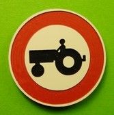 MCD-018 - Verbotsschild für landwirtschaftliche Fahrzeuge – Bausatz – Pfosten nicht im Lieferumfang enthalten