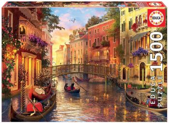 EDU17124 - 1500 Teile Puzzle Sonnenuntergang in Venedig