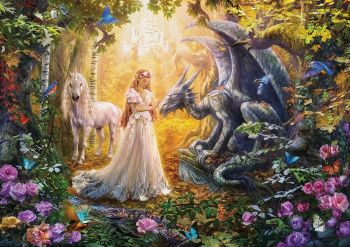 EDU17696 - Puzzle 1500 Teile der Drache die Prinzessin und das Einhorn