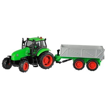 KID510653C - Grüne Felgen; roter Reibungstraktor mit Anhänger