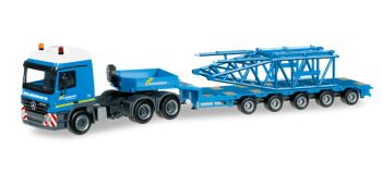 HER303989 - MERCEDES mit Auflieger + Auslegerfuss Kran LIEBHERR LR 1600/2