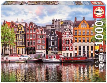 EDU18458 - 1000 Teile Puzzle Tanzende Häuser in Amsterdam
