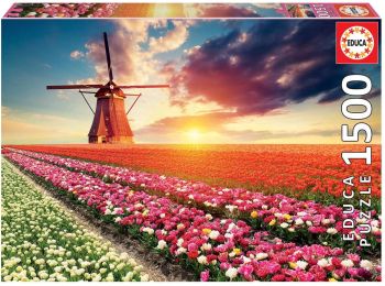 EDU18465 - 1500 Teile Puzzle Tulpenfelder