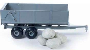 BRI43079A1 - 2-Achs-Anhänger "Grau" Kompatibel mit BRUDER Artikeln