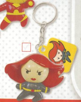 T8884F - MARVEL Figur Schlüsselanhänger mit zwei Stikers - BLACK WIDOW