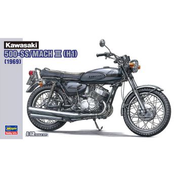 HAW21510 - Motorrad KAWASAKI 500SS Mach III zum Zusammenbauen und Bemalen.
