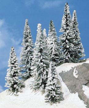 HEK2160 - 8 Tannen mit Schnee 5-7 cm