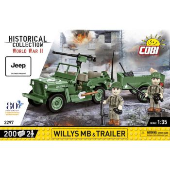 COB2297 - JEEP Willys MB mit Anhänger 80. Jahrestag - 200 Münzen