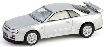 GREEN28160-E - NISSAN Skyline GT-R V-SPEC 1999 silber 25-jähriges Jubiläum SKYLINE in Blisterverpackung