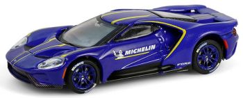GREEN28160-F - FORD GT 2021 blau 135-jähriges Jubiläum MICHELIN in Blisterverpackung