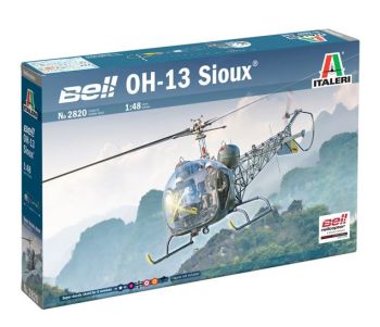 ITA2820 - BELL OH-13 Sioux Hubschrauber zum Zusammenbauen und Lackierung