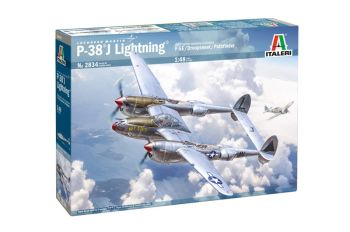 ITA2834 - Kampfflugzeug LOCKHEED P-38J E.T.O. Lightning zum Zusammenbauen und Bemalen