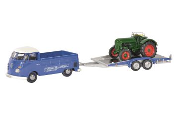 SCH3740 - VOLKSWAGEN T1 PORSCHE-DIESEL mit Pritsche und ALLGAIER Traktor