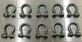 YCC639 - 10 Schäkel 150/200 Tonnen (ohne Gewinde Bolzen + Muttern)