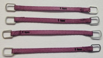 YCC331-1 - Set mit 4 Hebegurten 1 Tonne von 4 cm "Violett"