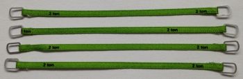 YCC332-3 - Set mit 4 Hebebändern 2 Tonnen von 8 cm "Grün"