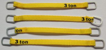 YCC333-1 - Set mit 4 Hebegurten 3 Tonnen von 6 cm "Gelb"