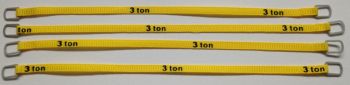 YCC333-3 - Set mit 4 Hebegurten 3 Tonnen von 14 cm gelb