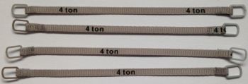 YCC334-2 - Set mit 4 Hebegurten 4 Tonnen von 10 cm Grau