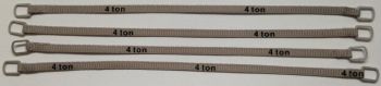 YCC334-3 - Set mit 4 Hebegurten 4 Tonnen von 14 cm Grau