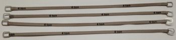 YCC334-4 - Set mit 4 Hebegurten 4 Tonnen von 18 cm Grau