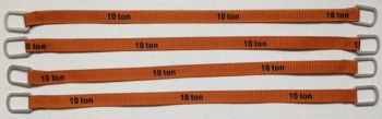 YCC338-3 - Set mit 4 Hebegurten 10 Tonnen von 18 cm "Hellbraun"