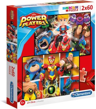 CLE21615 - Puzzle 2x60 Teile Power Players
