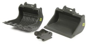 GF27SETG - Skelettlöffel und EUROSTEEL-Grabenräumlöffel „Grau“.