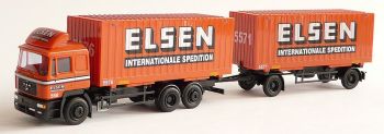 AWM70361 - MAN F 2000 6x4 Träger mit Anhänger 2 Achsen "Elsen" 1/87