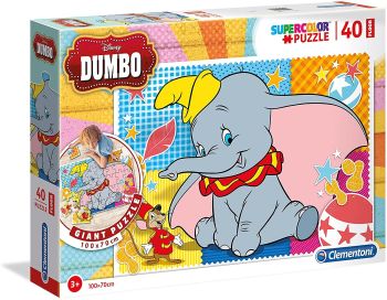 CLE25461 - Puzzle 40 Teile zum Herstellen auf dem Boden DUMBO - 100x70 cm