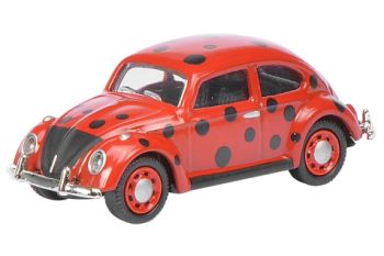 SCH26156 - VOLKSWAGEN Käfer rot mit schwarzen Punkten
