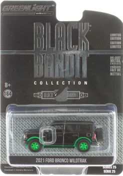 GREEN28070-FVERT - FORD Bronco Wildtrack 2021 BLACK BANDIT grüne Felgen im Blister