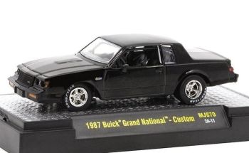 M2M-31500-MJS70 - BUICK Grand National - Custom 1987 Schwarzer BUICK TURBOCHARGED in Blisterverpackung