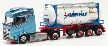 HER316323 - DAF XG 4x2 mit Containerträger und Tankcontainer 3 Achsen ANHALT Expedition