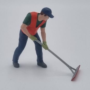 ATLAN32046 - Bauarbeiter mit Asphaltschaber