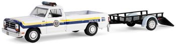 GREEN32315-A - DODGE Ram D-250 1990 Philadelphia Police mit Anhänger aus der HOT PURSUIT-Serie in Blisterverpackung
