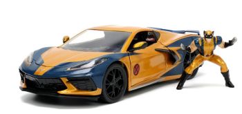 JAD33354 - CHEVROLET Corvette Stingray mit Figurine WOLVERINE 2020 MARVEL X-MEN.