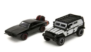 JAD34252 - JEEP Wrangler Grau und DODGE Charger Off-Road Schwarz FAST & FURIOUS