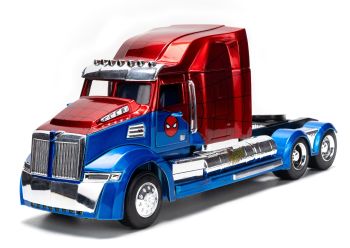 JAD35408 - 1995 WESTERN STAR 5700 XE Blau-Rot MARVEL Spider-Man