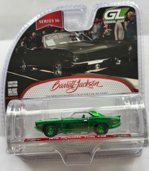 GREEN37330-E-VERT - 1970 Plymouth Cuda AAR, grün, aus der Barrett-Jackson-Serie JACKSON (in Blisterverpackung)