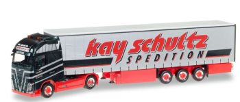 HER306980 - VOLVO FH Gl. XL 4x2 mit Planenanhänger 3 Achsen KAY SCHULTZ