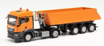 HER314589 - MAN TGS TM 4x2 mit Kipper 3 Achsen Orange.