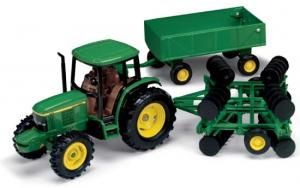 ERT15489 - JOHN DEERE 6410 with Harrow and Trailer