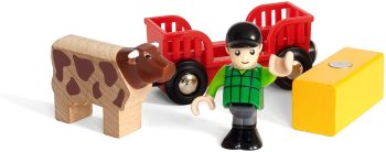 BRIO33879 - Entdeckerrudel Bauer mit seiner Kuh