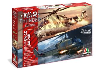 ITA35103 - MIL MI-24 D + UH 1C WAR THUNDER Hubschrauber zum Zusammenbauen und Lackieren
