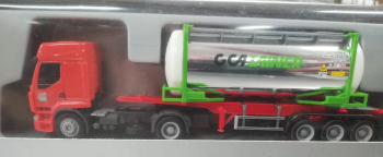 HER2937 - RENAULT Premium mit Containerträger und Tankcontainer GCA TRAINER