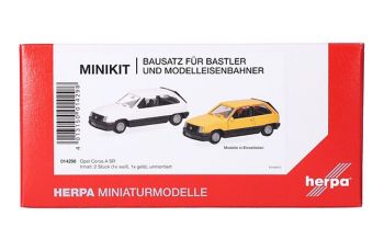 HER014298 - OPEL Corsa A SR, weiß und gelb – 2 Teile zum Zusammenbauen