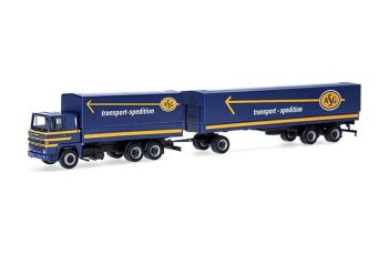 HER320719 - SCANIA 141 6x4 mit Pritsche und Anhänger, 1+2 Achsen, ASG