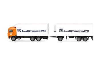 HER321167 - VOLVO F10 6x4 mit Ladefläche und 1+2-Achs-Anhänger SOVTRANSAVTO