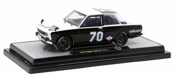 M2M-40300-114B - DATSUN 510 #70 1970 Schwarzweiß WILWOOD